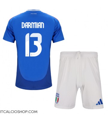 Italia Matteo Darmian #13 Prima Maglia Bambino Europei 2024 Manica Corta (+ Pantaloni corti)